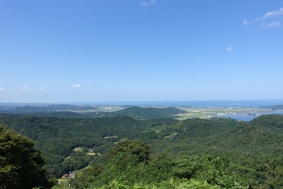 展望台（模擬矢倉）から北西方面の眺望