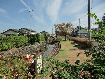 高須小学校東側の堀跡