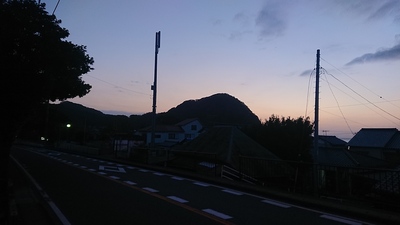 夕方の城山遠景