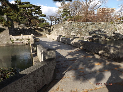 徳島城・下乗橋と大手門