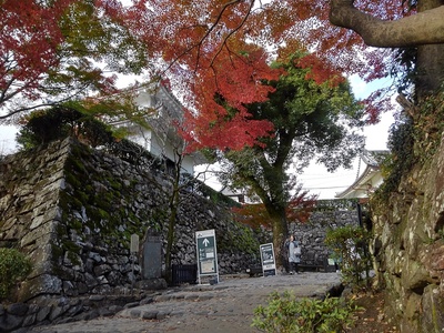 岩坂門跡と小銃櫓の秋