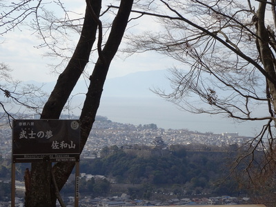 本丸跡から眺める彦根城