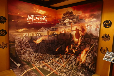 燃える岡山城