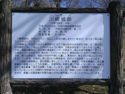 川崎城跡説明板