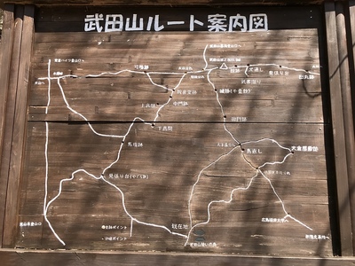 武田山ルート案内図
