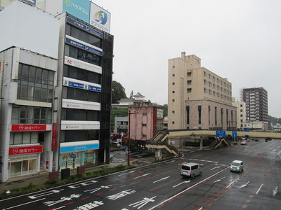 JR水戸駅から望む水戸城