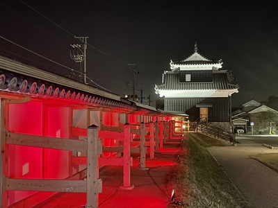 土塀 イルミネーション