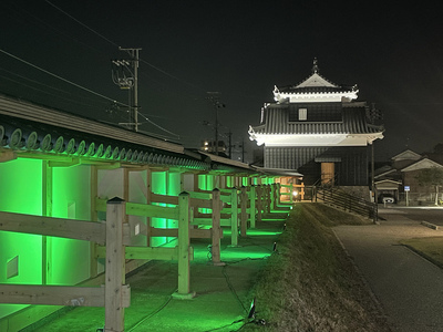 土塀 イルミネーション