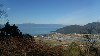 北の丸跡からみる琵琶湖（２０１７新春）