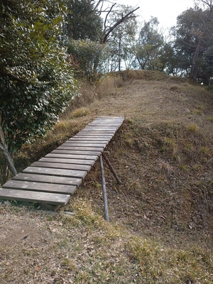 堀切と木橋