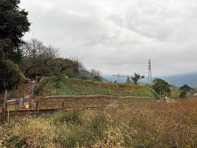 物見櫓台を見上げる