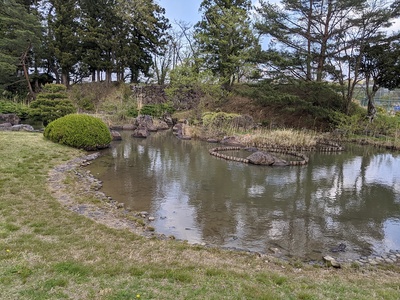 庭園心字の池跡
