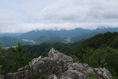 杣山城 袿掛岩よりの眺望
