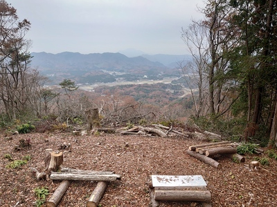 武名ヶ平城本丸跡からの眺望