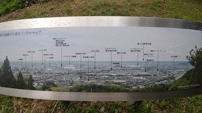 案内板(花沢城址から見るパノラママップ)