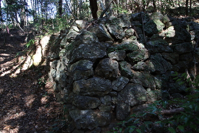 登城路の石積み