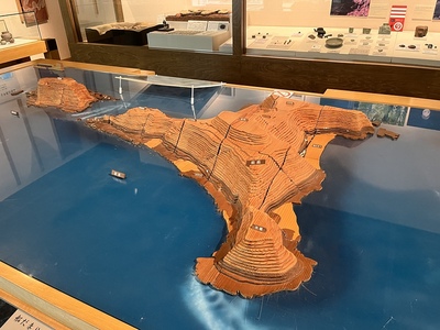能島城地形模型（北東から）