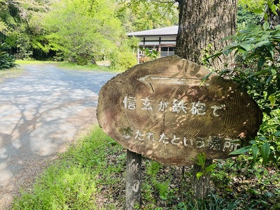 法性寺　信玄が鉄砲で撃たれたという場所　道案内