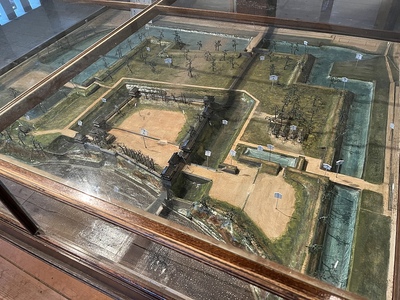 南櫓二階に展示している上田城復元模型