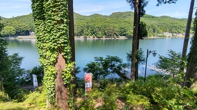 城跡から見える木崎湖