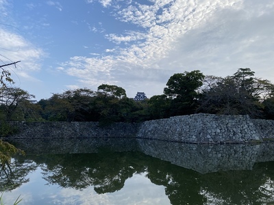 中堀南西側からの天守