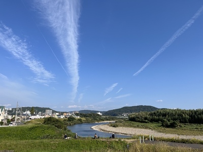 城址から見た庄内川