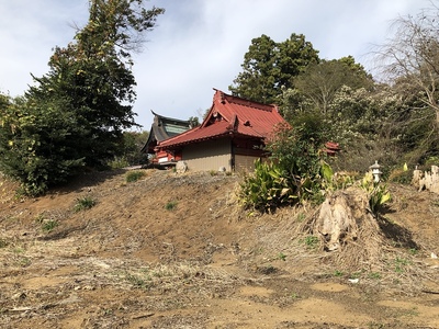 羽賀神社と土塁