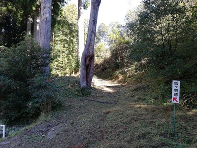 亀ヶ城への登城口