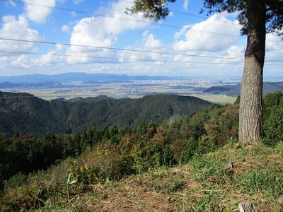 宿直跡より福井平野を望む