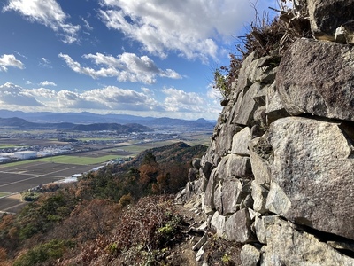 観音寺城・大石垣と眺望