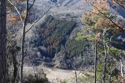 展望台からの上月城