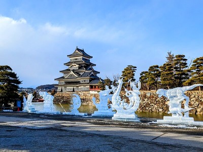 松本城　氷の彫刻フェスティバル