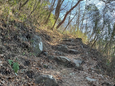 登城道の石階段