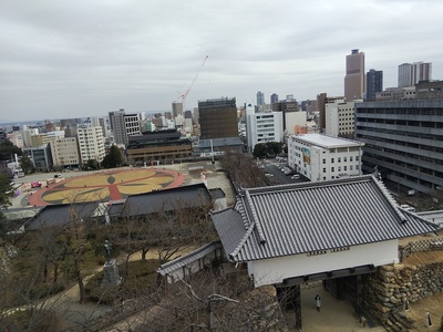 天守展望台から見下ろす