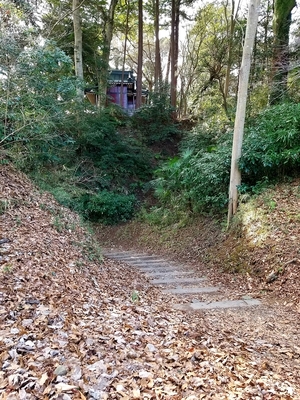 三の丸虎口と熊野神社