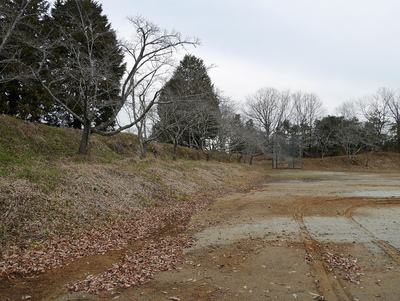 二段になっている土塁