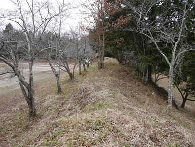 分厚い土塁