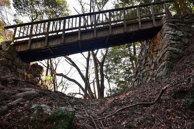 堀切と木橋