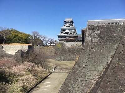 二様の石垣と天守閣