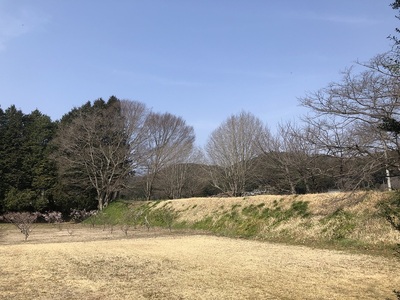 葛山氏居館跡の土塁