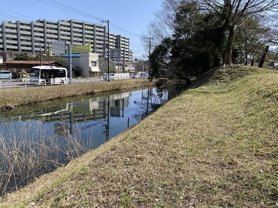 田町門横の土塁と外堀