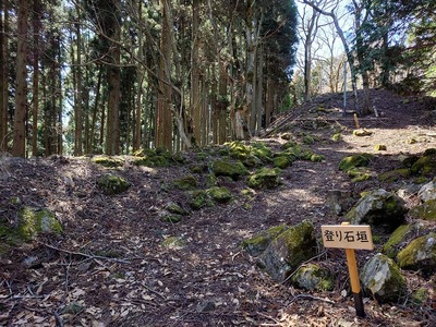 二の丸の登り石垣