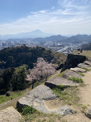 天守台より大山、米子市街