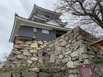 天守と天守台石垣