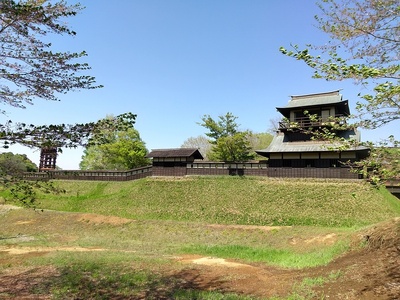 散りし桜と再現二階櫓