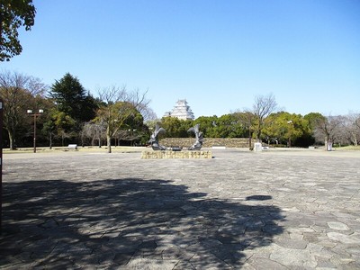 城見台公園より姫路城天守を望む