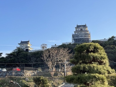修繕中の平戸城