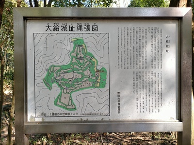 大給城址縄張図