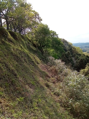 小川城　切岸