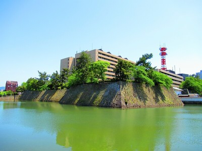 天守台石垣（福井神社境内から）